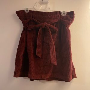 American Eagle Tie Front Corduroy Skirt